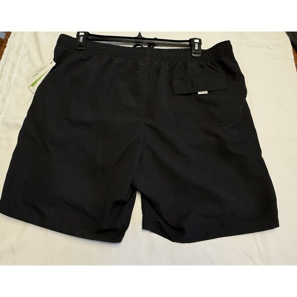 CALVIN KLEIN Mens Black Quick Dry Swim Shorts Pockets UPF 40+ Sz XXL (2XL) New - Picture 3 of 11